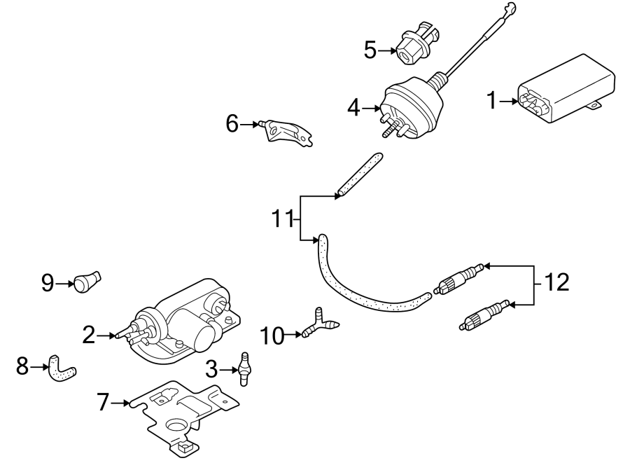 2000 Volkswagen Cabrio Cruise Control Vacuum Pump. Actuator bracket