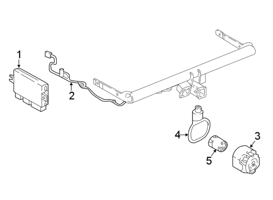 2018 Volkswagen Atlas Trailer Tow Harness Connector. TRAILER HITCH