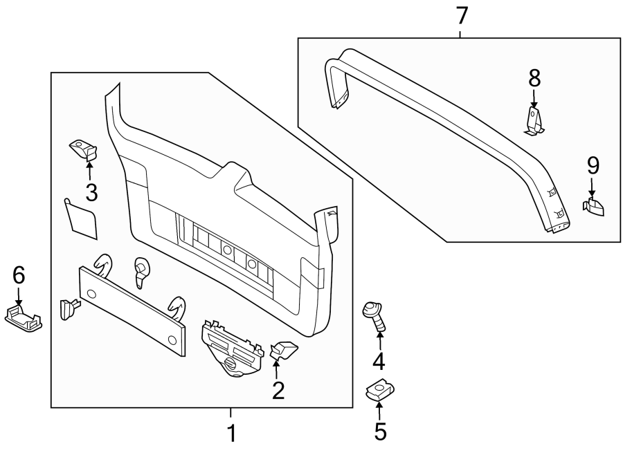 2009 Volkswagen Jetta Wagon Liftgate Trim (Lower). WAGON,. WAGON, 2010 ...